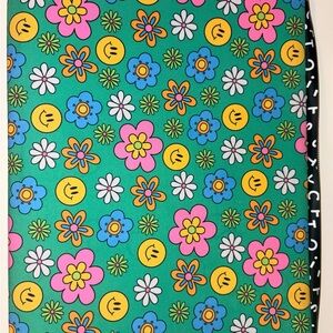Casetify Floral and Smiley Laptop Sleeve - Green, Pink, Blue, Yellow